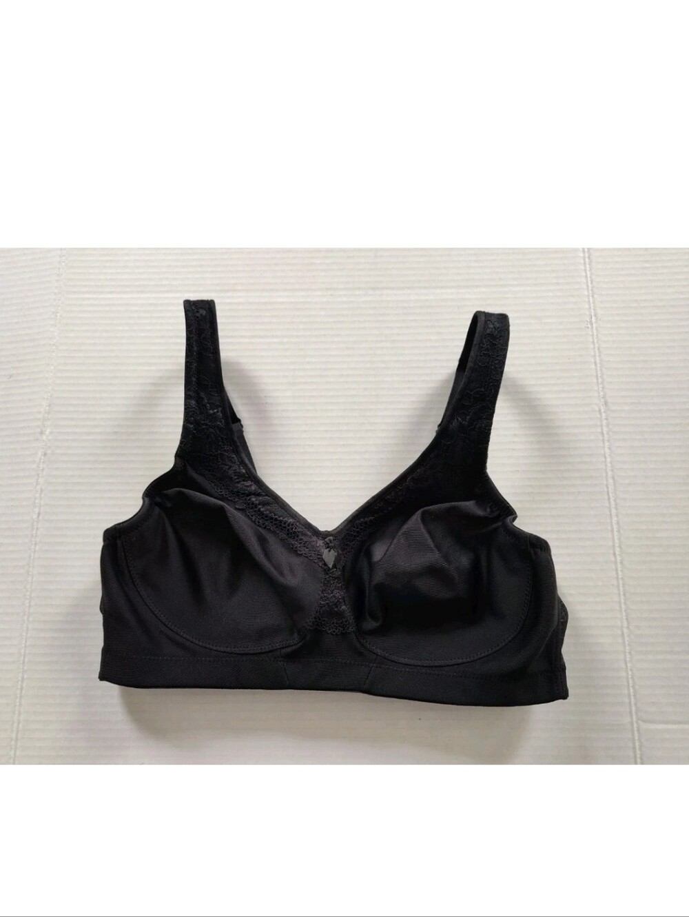 Glamorise MagicLift Seamless Firm Support Bra 38B Black #1007 No wire
